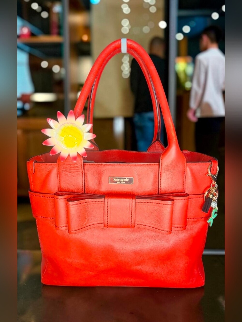 Kate Spade New York Quinn Villa Avenue Leather Shoulder Tote Bag In Red